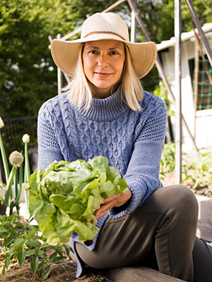 woman gardening